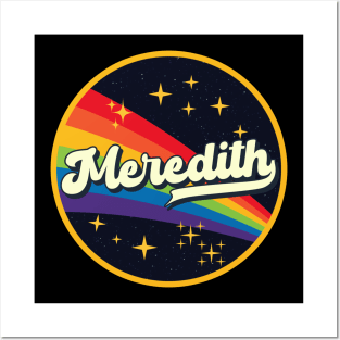 Meredith // Rainbow In Space Vintage Style Posters and Art